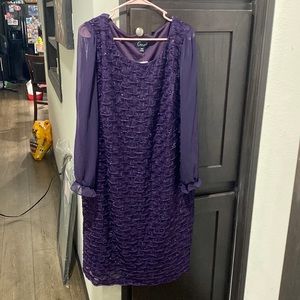 Connected Apparel Plum Dress